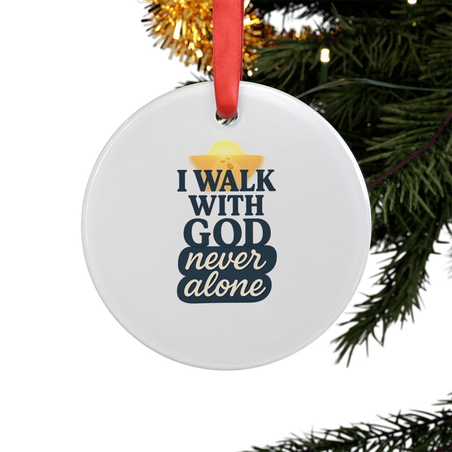Inspirational Glass Christmas Ornament