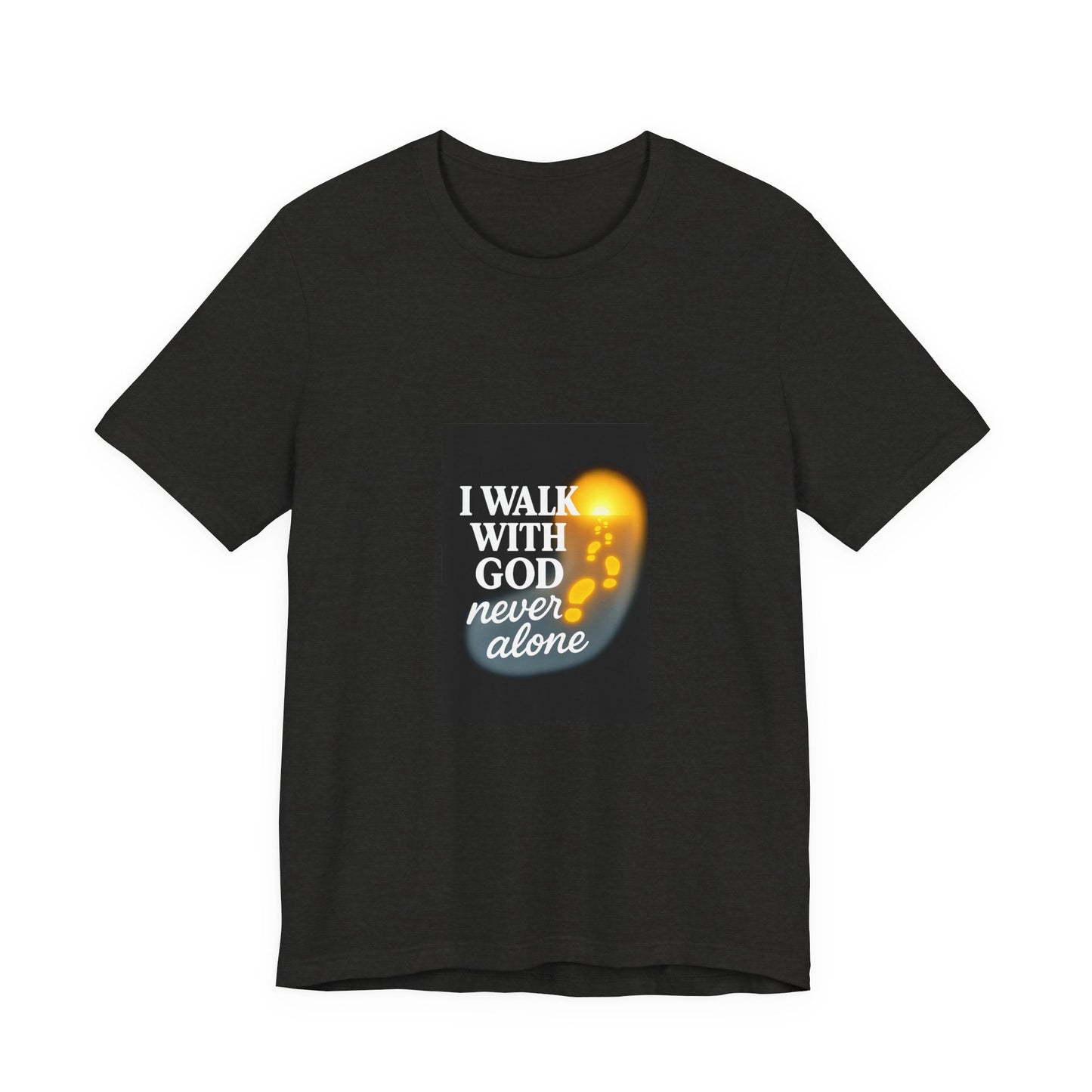 Inspirational Unisex Tee - 'I Walk with God, Never Alone' for Spiritual Wear, Faith-Based Gifts, Christian Apparel, Daily Motivation, [...]
