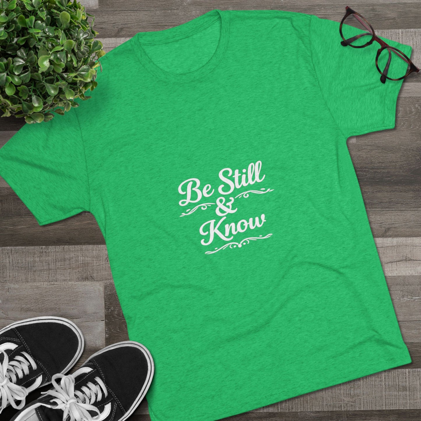 Be Still & Know Tshirt — Inspirational Christian Graphic T‑Shirt