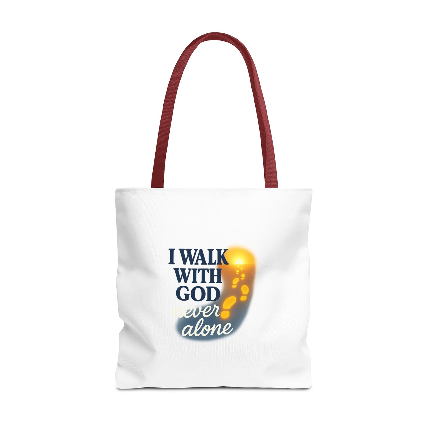 Inspirational Tote Bag - I Walk With God, Faithful Gift, Religious Accessory, Everyday Use, Church Bag