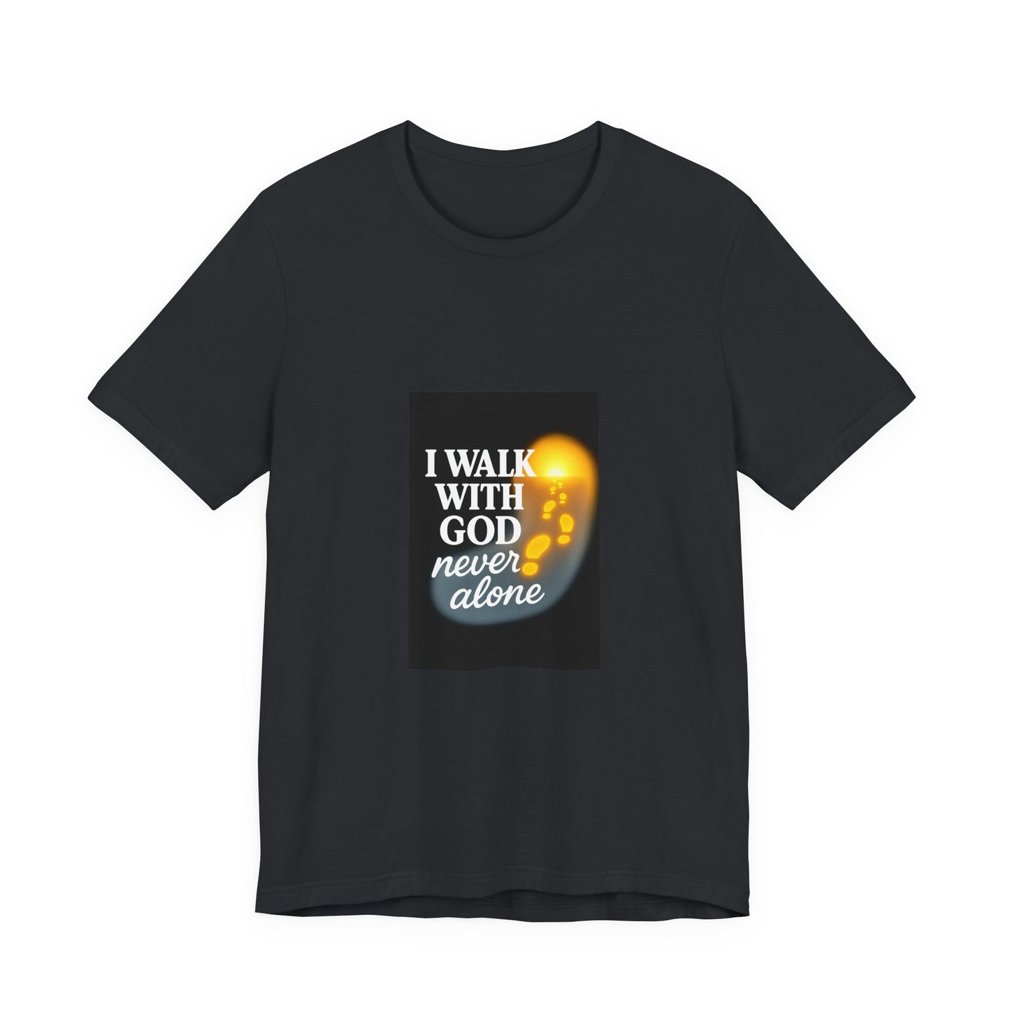 Inspirational Unisex Tee - 'I Walk with God, Never Alone' for Spiritual Wear, Faith-Based Gifts, Christian Apparel, Daily Motivation, [...]