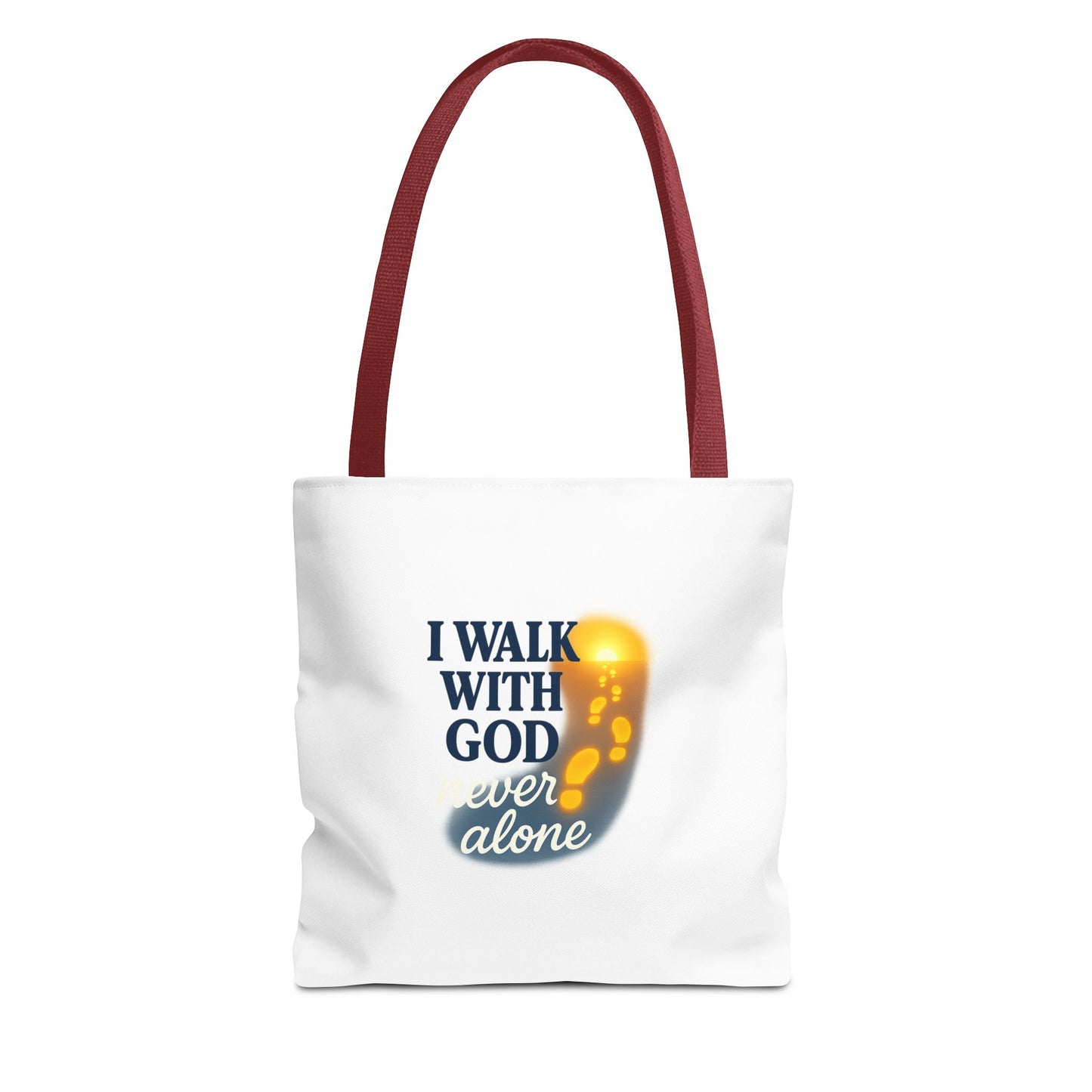 Inspirational Tote Bag - I Walk With God, Faithful Gift, Religious Accessory, Everyday Use, Church Bag