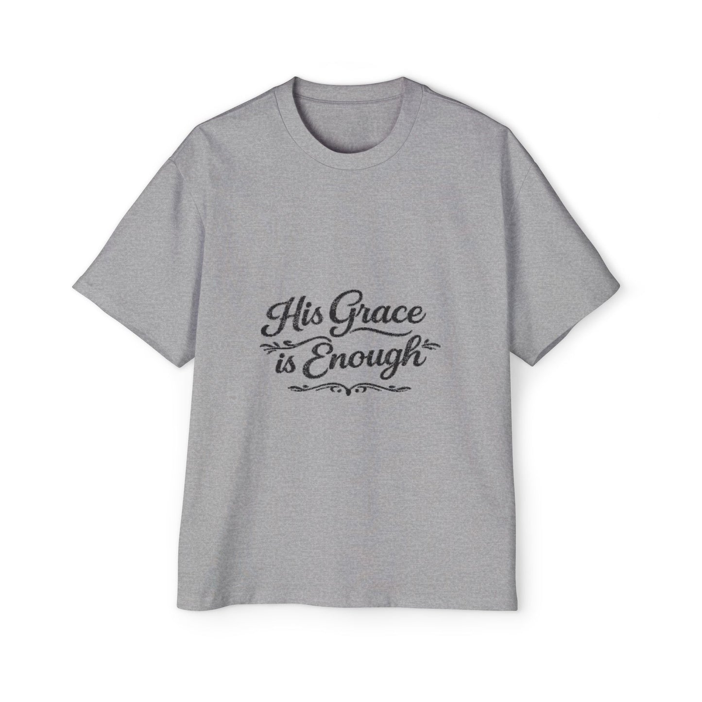 “His Grace Is Enough” Faith-Based Oversized T-shirt