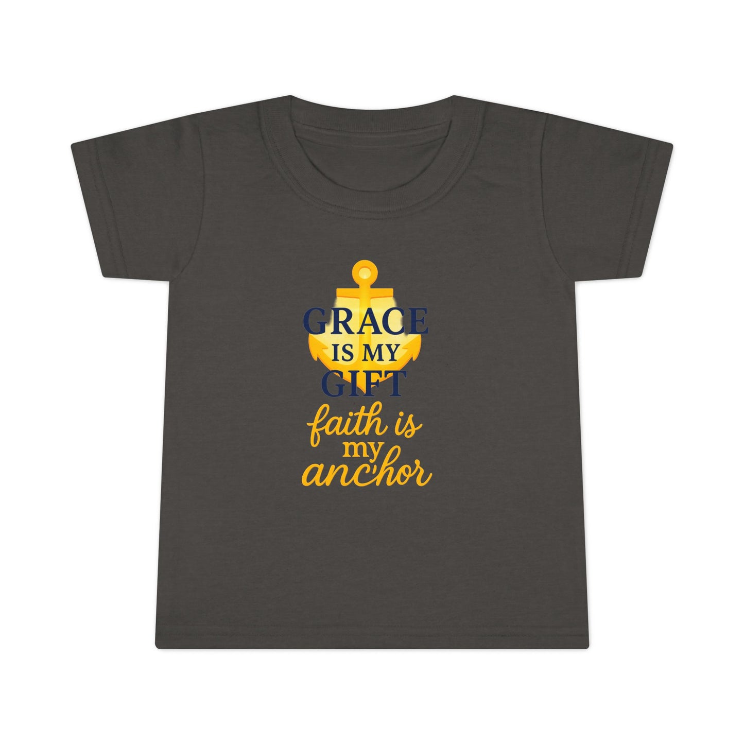 Toddler T-Shirt — "Grace Is My Gift, Faith Is My Anchor" Anchor Graphic