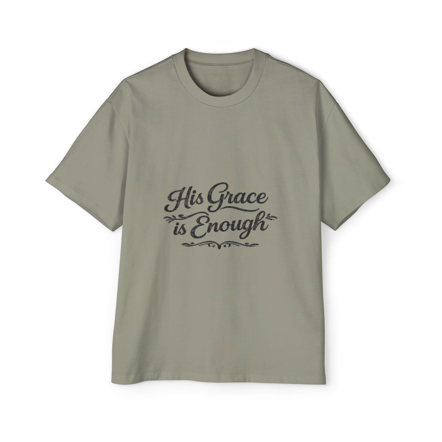 “His Grace Is Enough” Faith-Based Oversized T-shirt