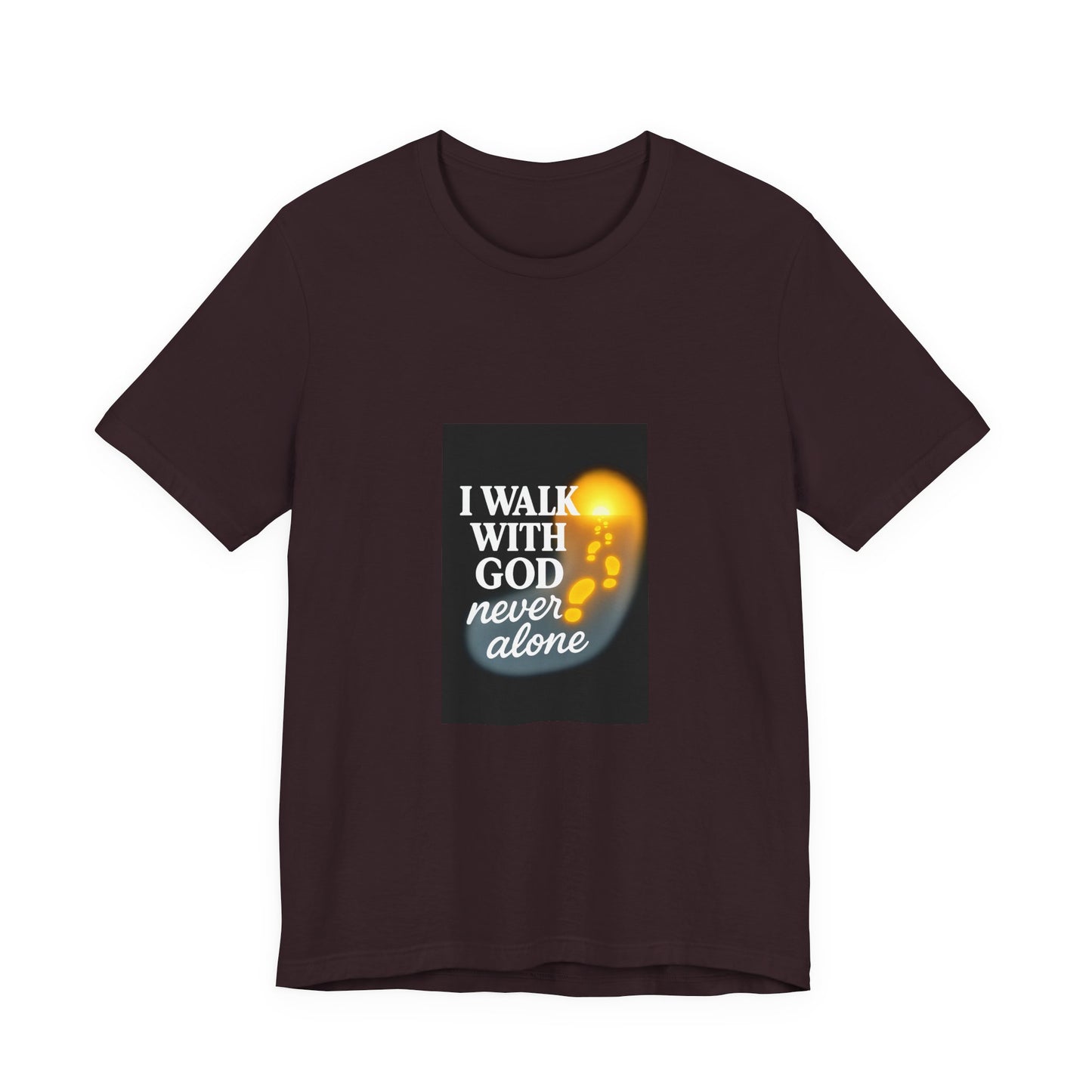 Inspirational Unisex Tee - 'I Walk with God, Never Alone' for Spiritual Wear, Faith-Based Gifts, Christian Apparel, Daily Motivation, [...]