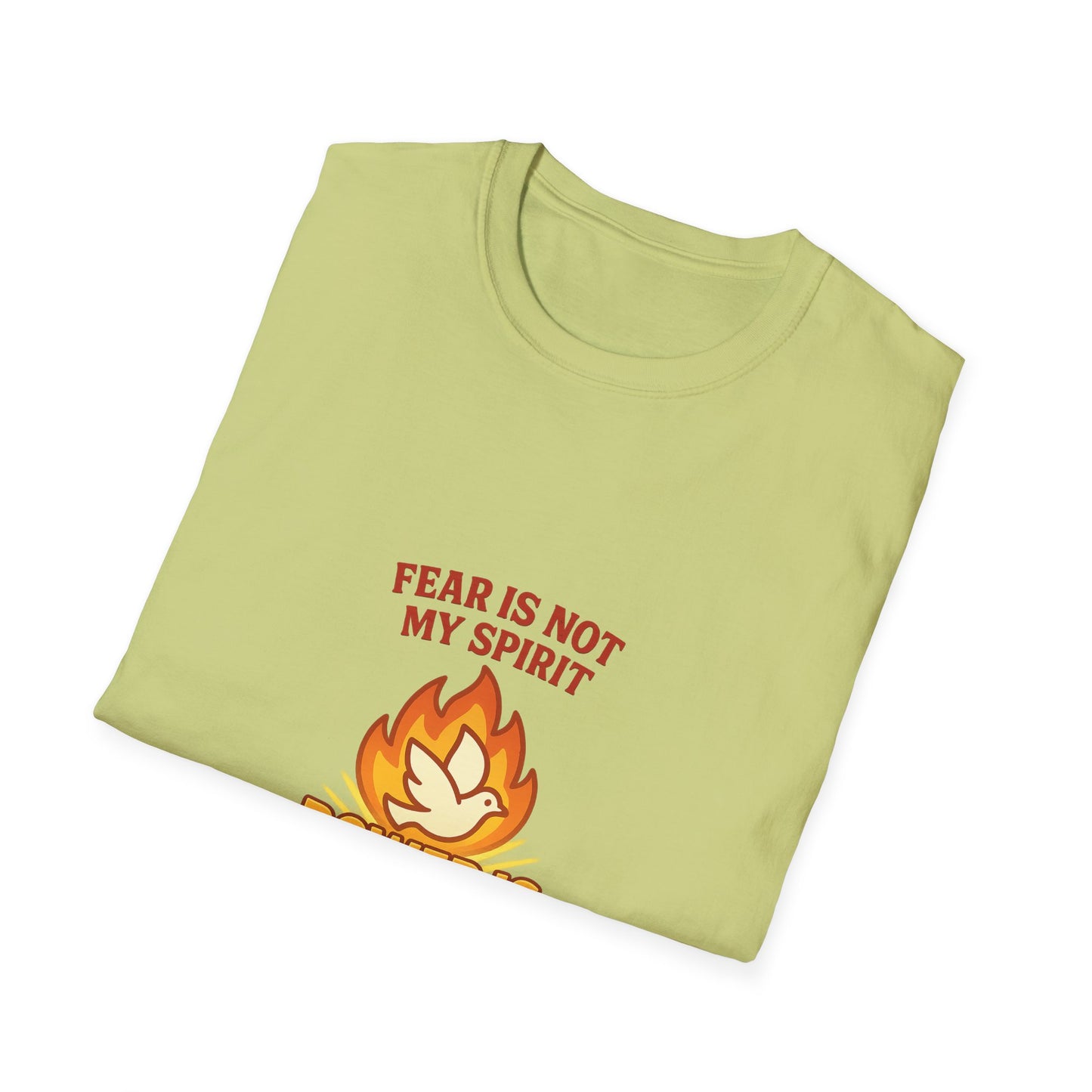 Fear Is Not My Spirit T-Shirt – Empowering Unisex Softstyle Tee for Strength & Positive Living