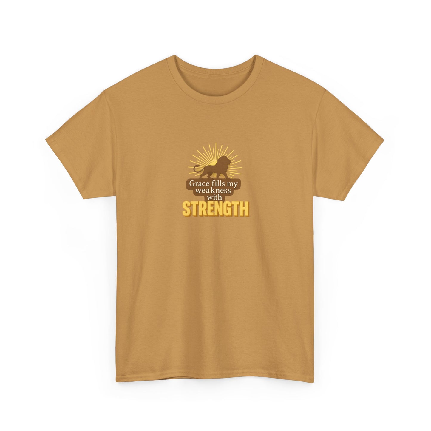 Grace Fills My Weakness with Strength – Inspirational Unisex Heavy Cotton Tee