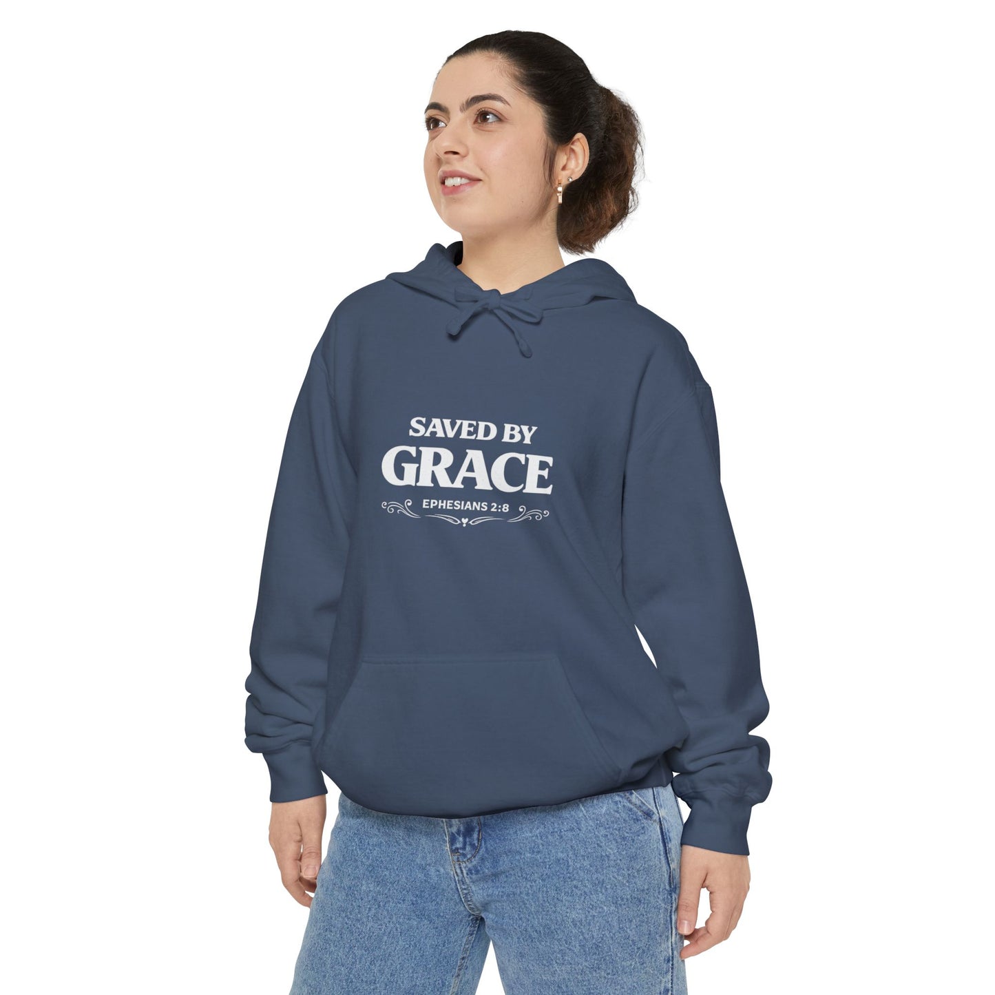 Saved by Grace Hoodie — Christian Faith Graphic Hoodie