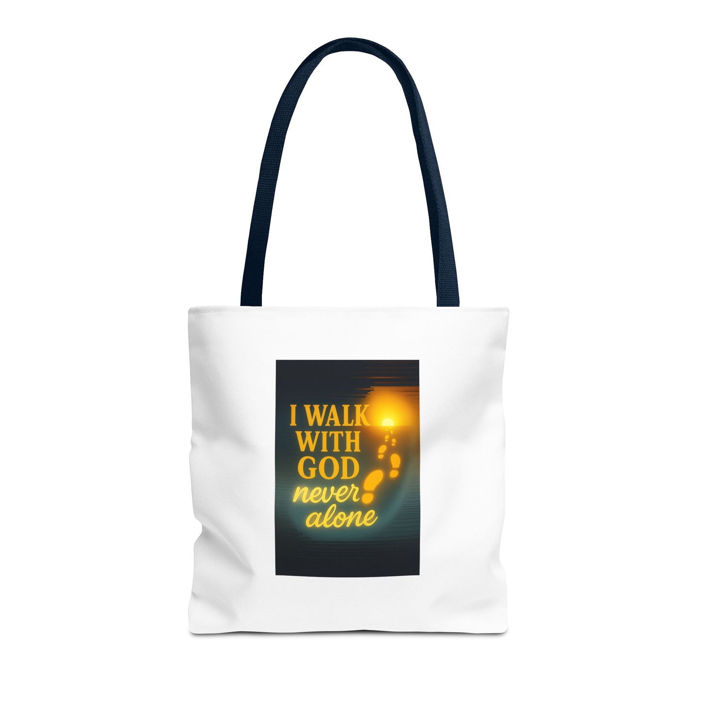 Inspiring God Walk Tote Bag, Motivational Quote Bag, Faith-Based Carryall, Gift for Believers, Christian Tote