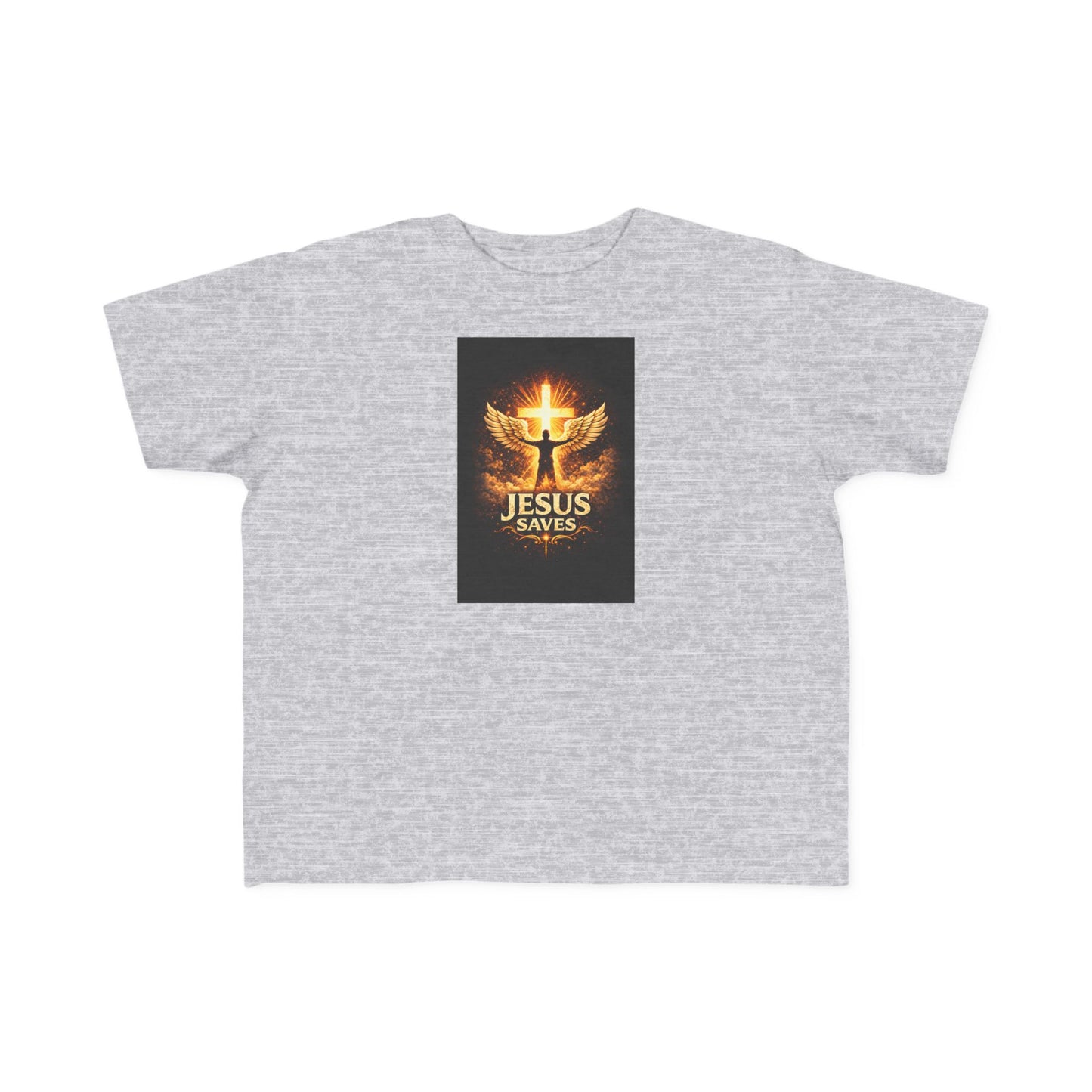 Toddler T‑Shirt — Jesus Saves, Flame Dove Christian Tee