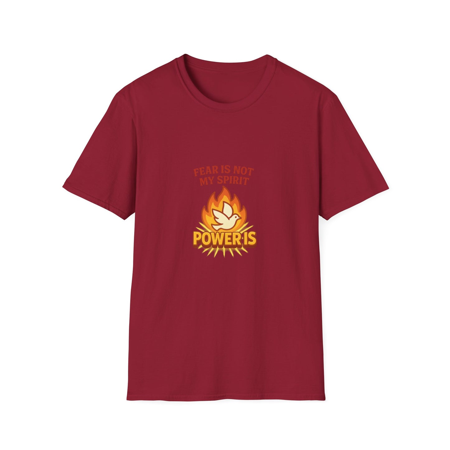 Fear Is Not My Spirit T-Shirt – Empowering Unisex Softstyle Tee for Strength & Positive Living