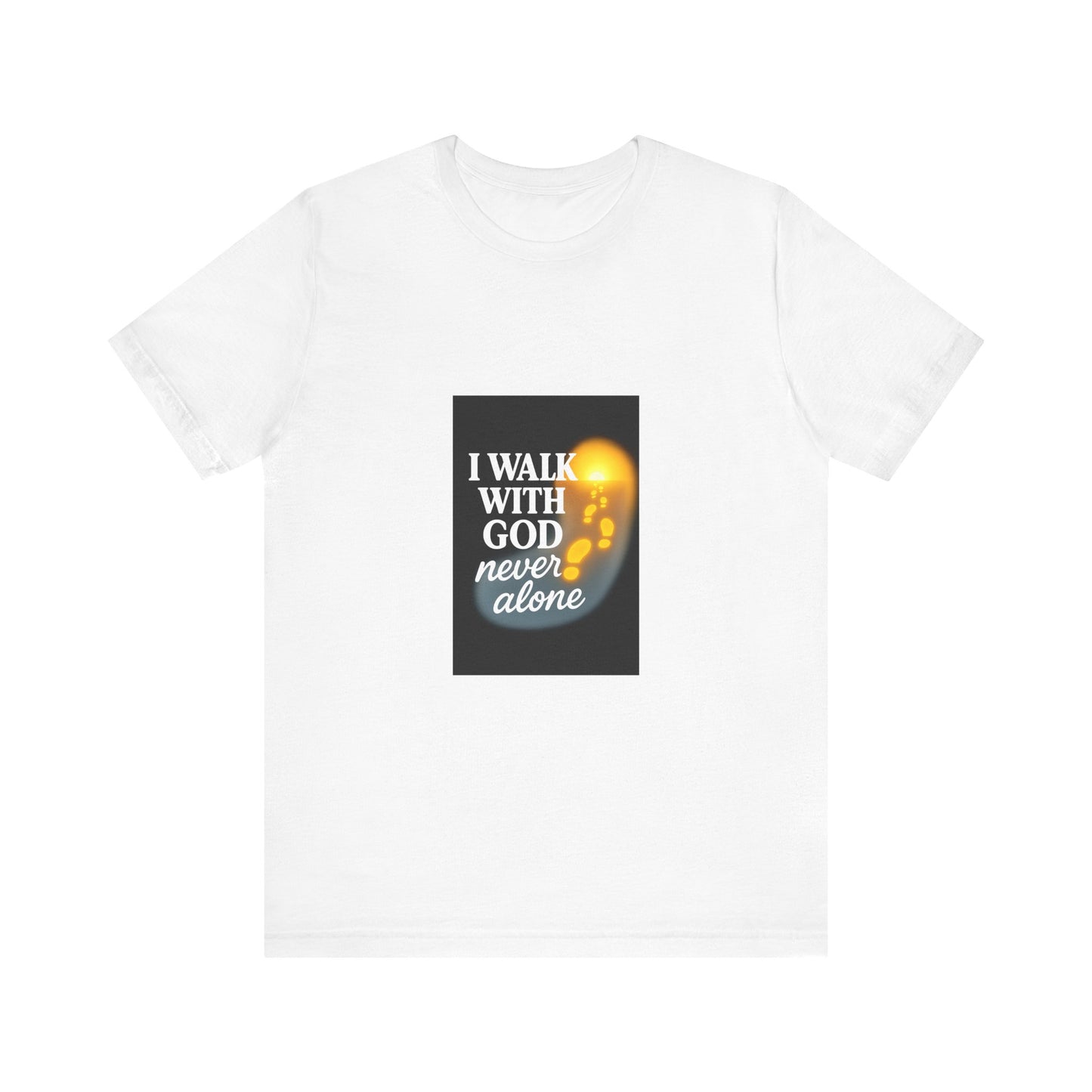 Inspirational Unisex Tee - 'I Walk with God, Never Alone' for Spiritual Wear, Faith-Based Gifts, Christian Apparel, Daily Motivation, [...]