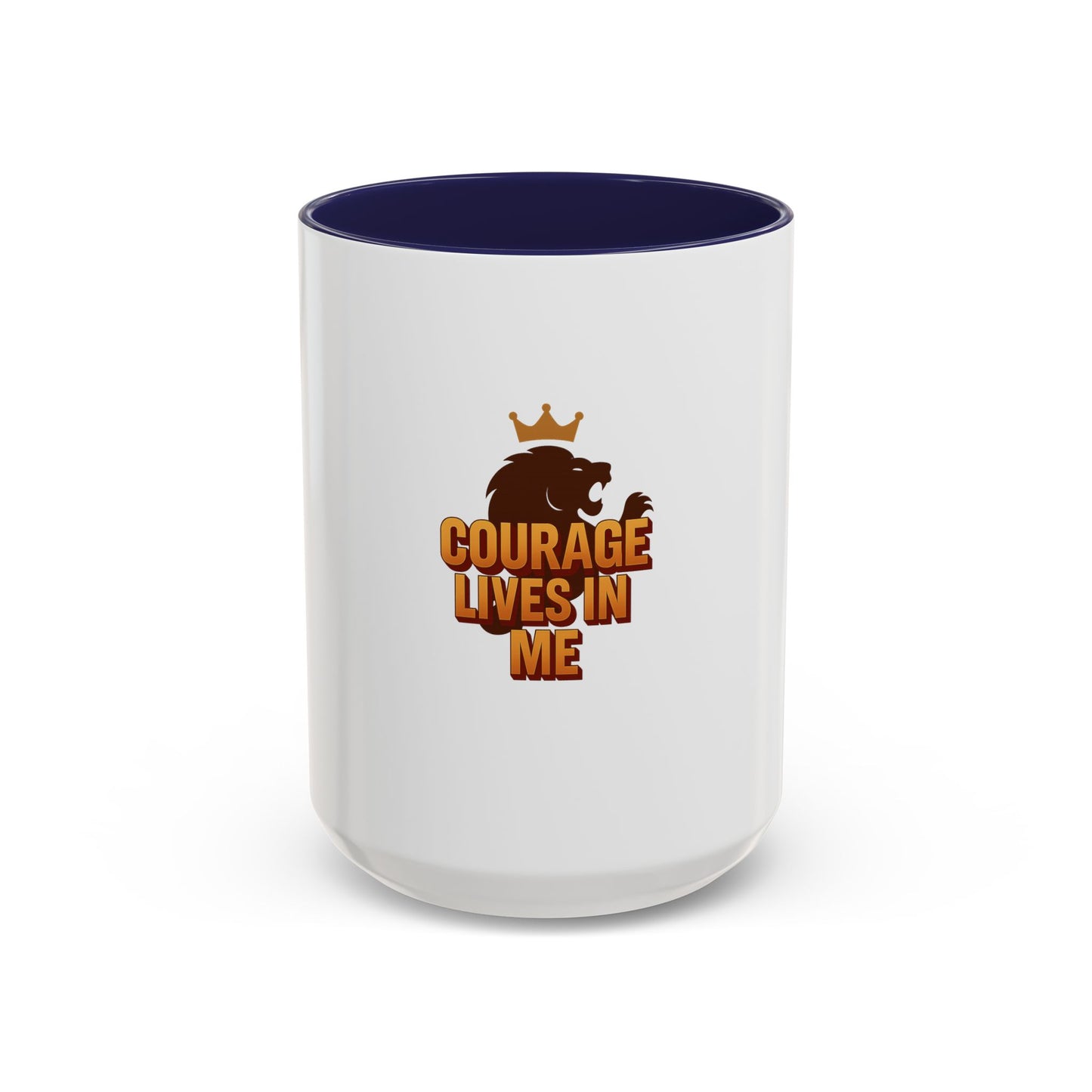 Courage-Inspired Accent Coffee Mug – A Daily Reminder to Stay Strong