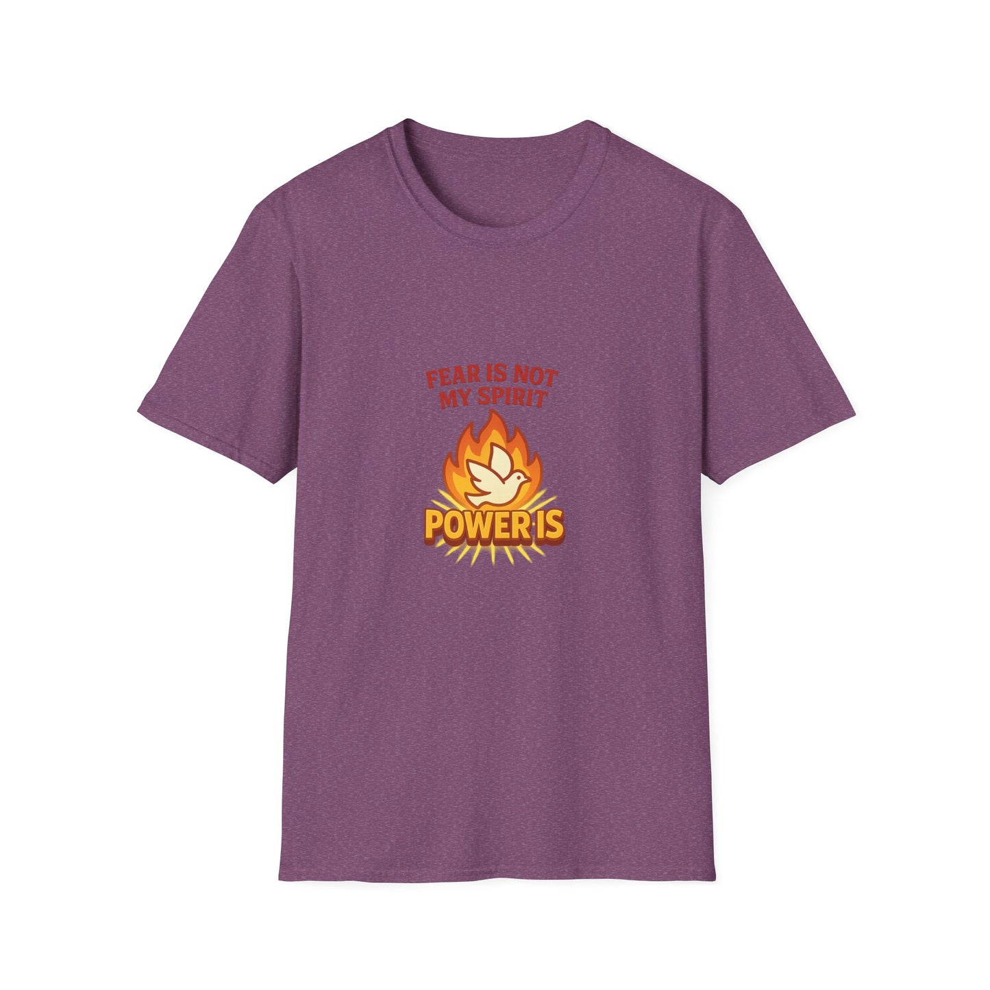 Fear Is Not My Spirit T-Shirt – Empowering Unisex Softstyle Tee for Strength & Positive Living
