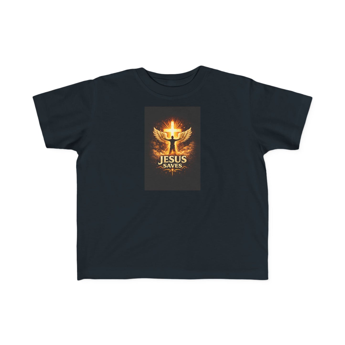 Toddler T‑Shirt — Jesus Saves, Flame Dove Christian Tee