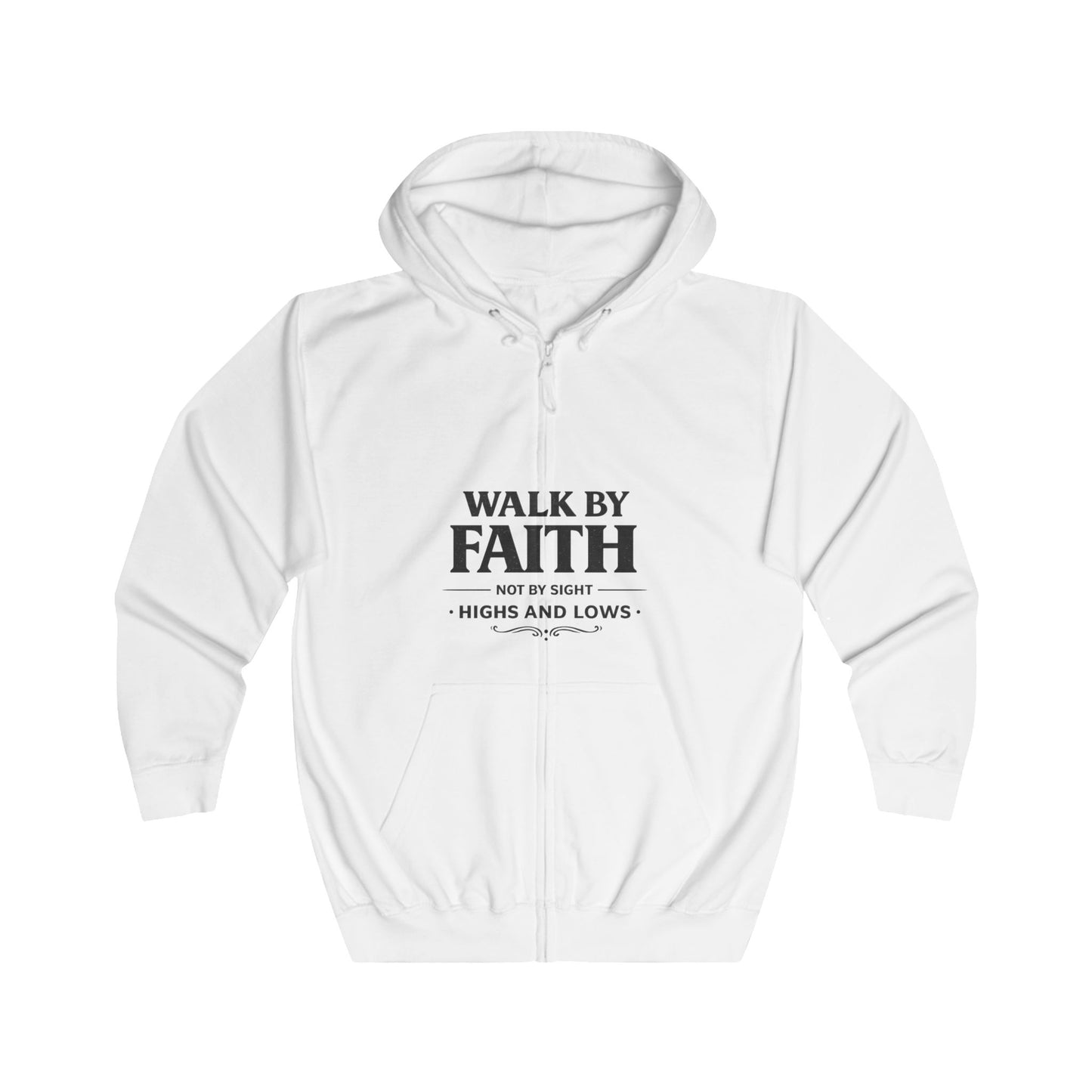 Walk by Faith Zip Hoodie — Christian Inspirational Full-Zip Hoodie
