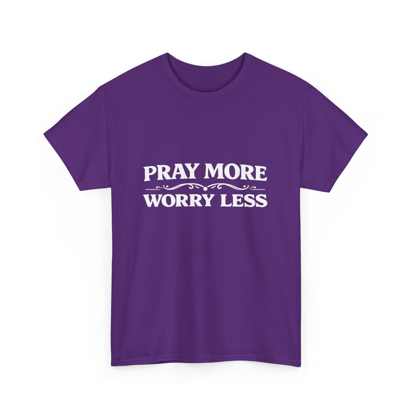Pray More Worry Less Tee — Christian Inspirational Cotton T‑Shirt