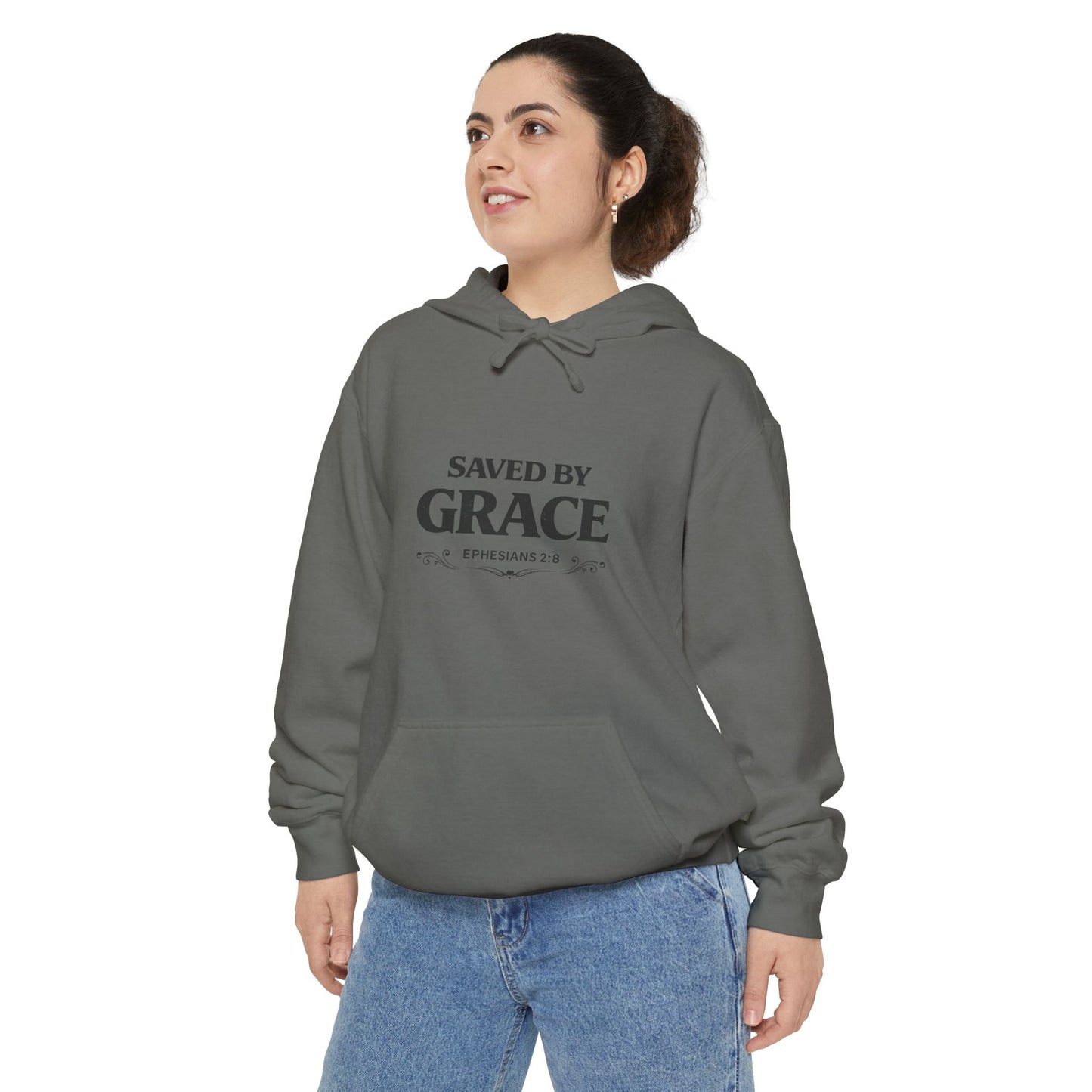 Saved By Grace Hoodie — Christian Faith Pullover (Ephesians 2:8-9)