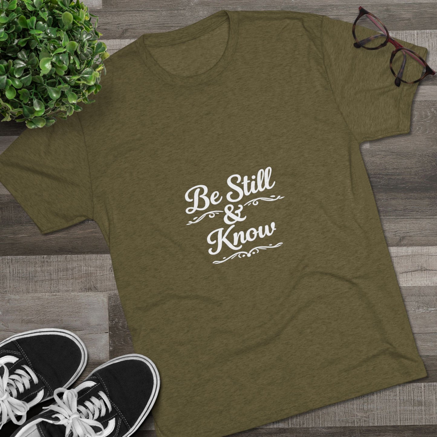 Be Still & Know Tshirt — Inspirational Christian Graphic T‑Shirt