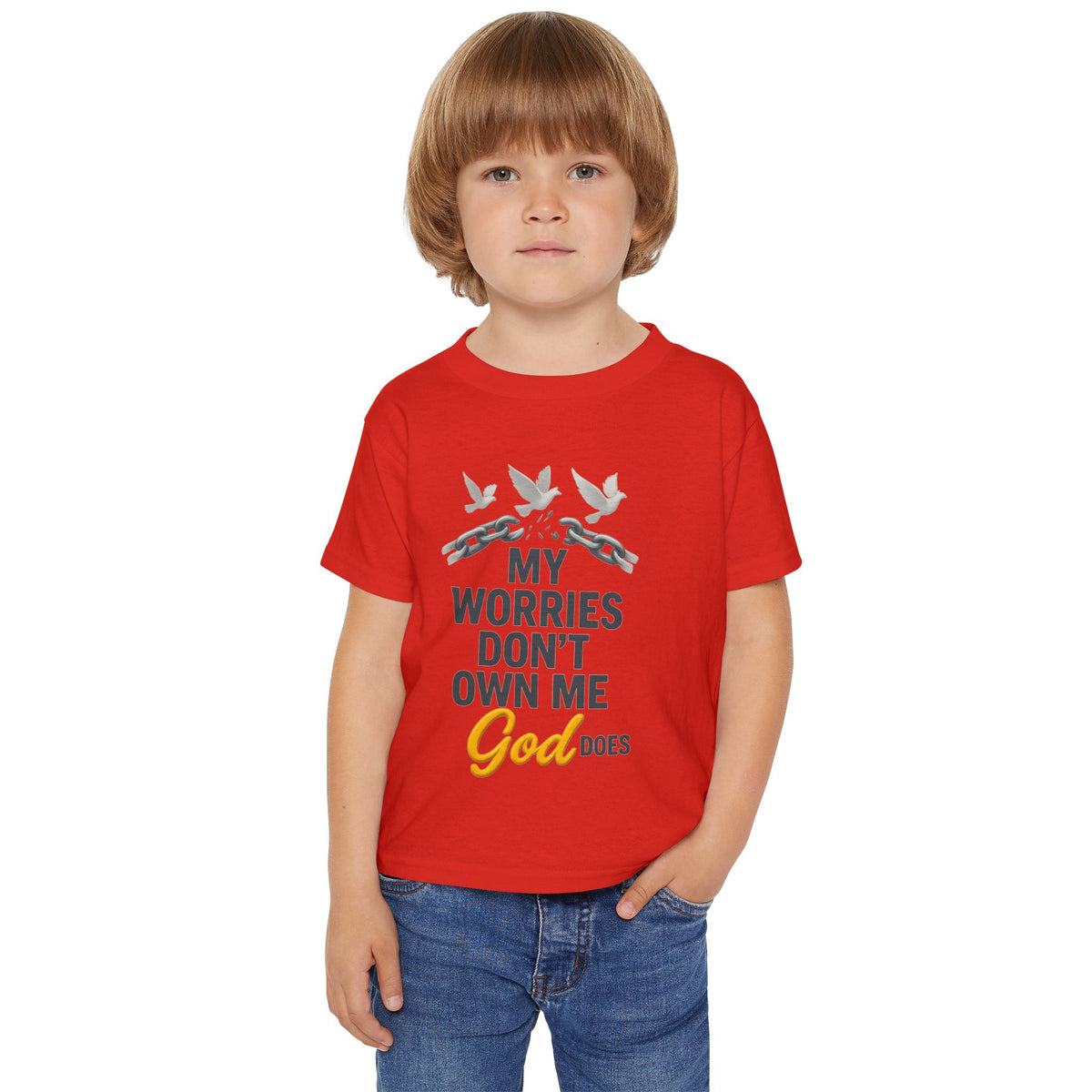 Toddler T‑Shirt — My Worries Don't Own Me, God Does