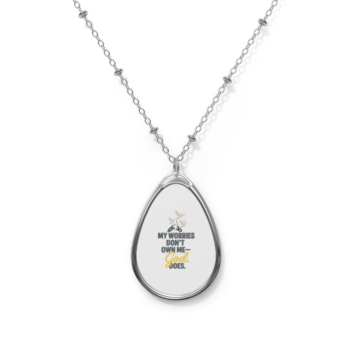 Elegant Oval Pendant Necklace – Vibrant, Personalized & Timeless