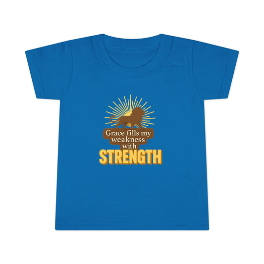 Toddler T-Shirt – Grace Fills My Weakness with Strength