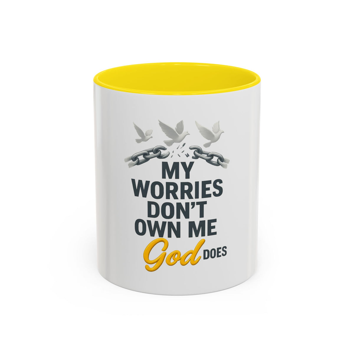 Faith-Inspiring Accent Coffee Mug - Motivational Gift for Coffee Lovers, Ideal for Birthdays, Holidays, Relaxation, Couples