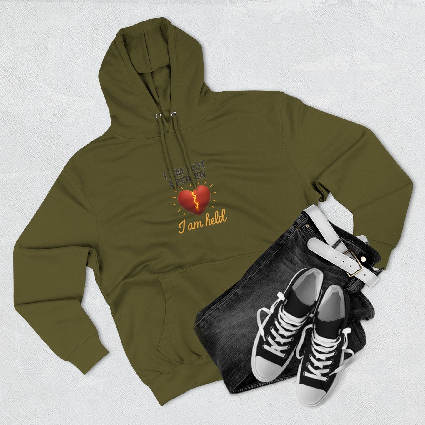 I Am Not Broken – Inspirational Hoodie for Strength, Healing & Self-Love