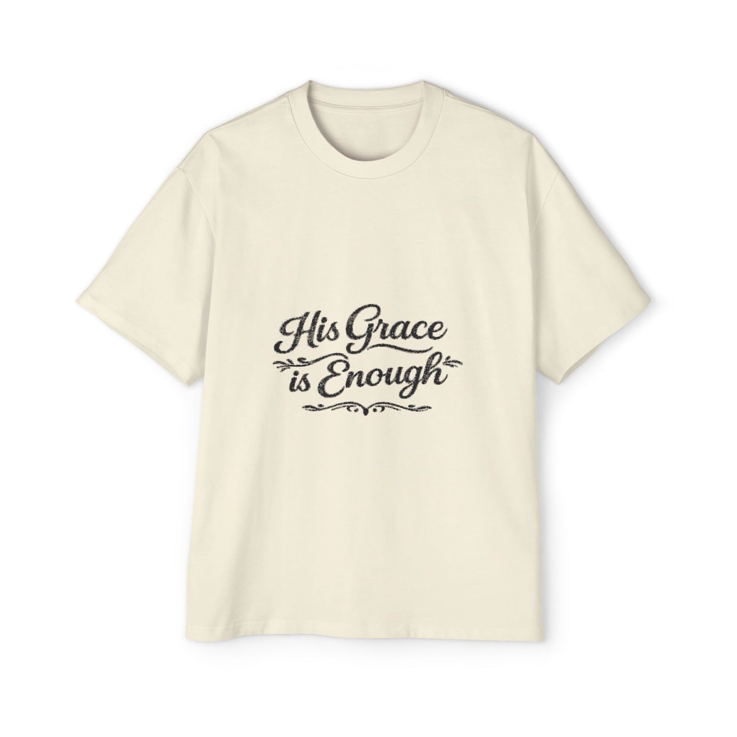 “His Grace Is Enough” Faith-Based Oversized T-shirt