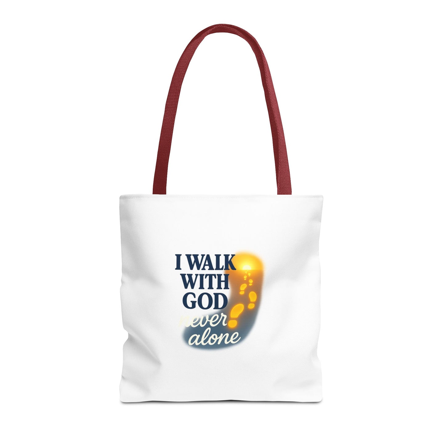 Inspirational Tote Bag - I Walk With God, Faithful Gift, Religious Accessory, Everyday Use, Church Bag