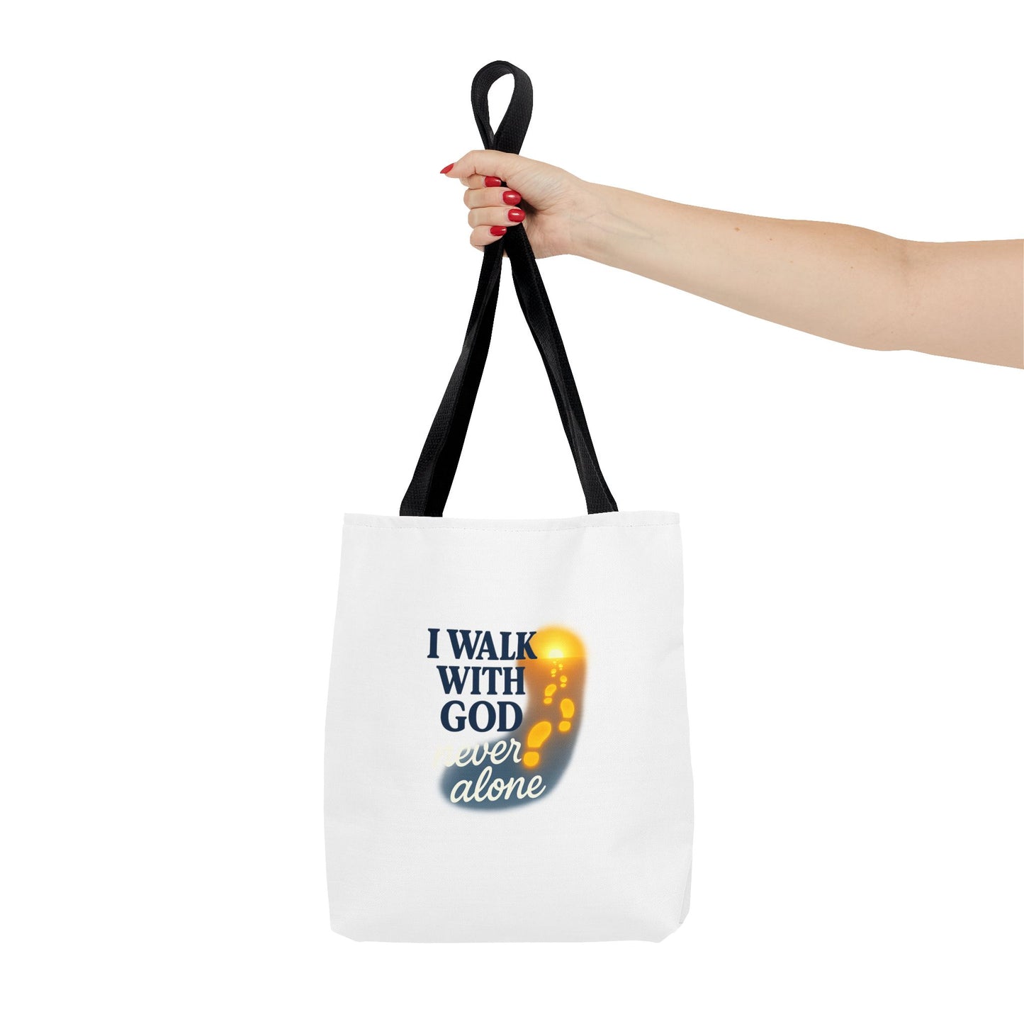 Inspirational Tote Bag - I Walk With God, Faithful Gift, Religious Accessory, Everyday Use, Church Bag