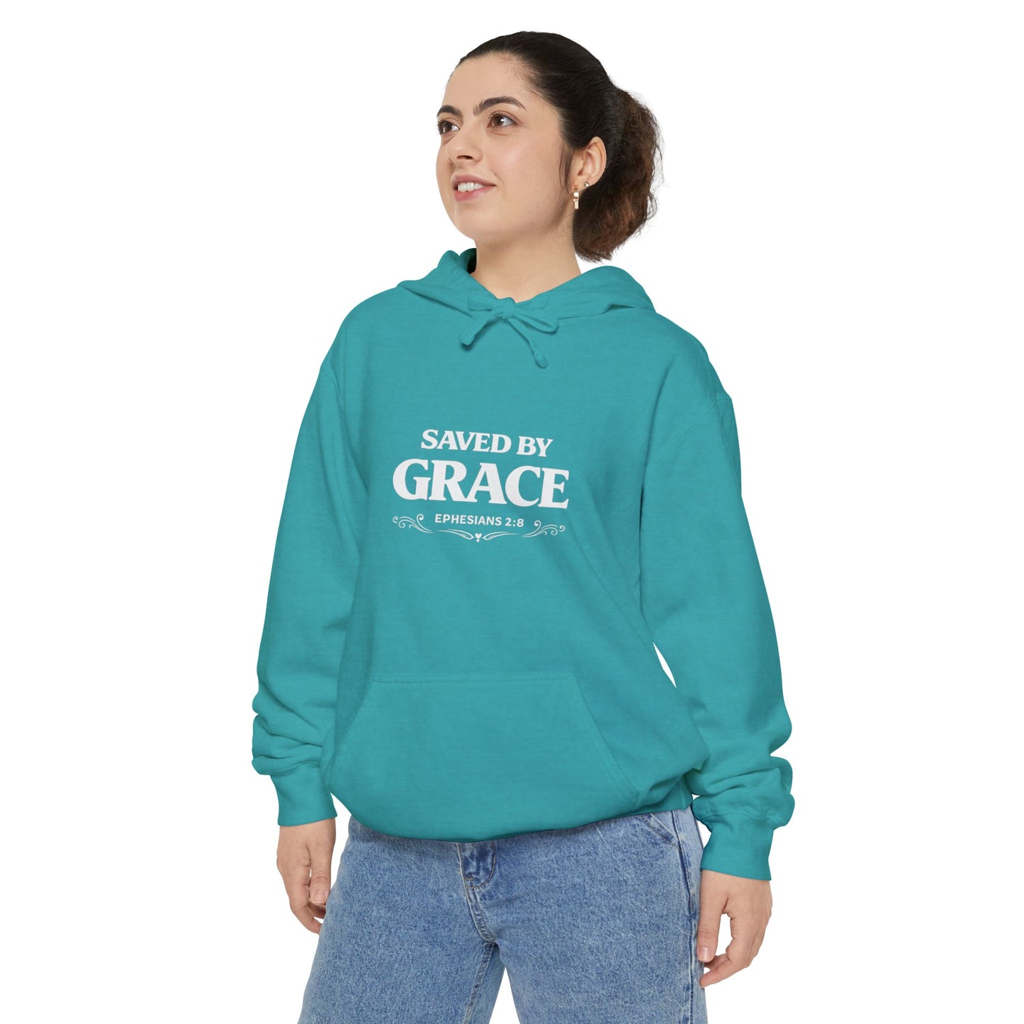 Saved by Grace Hoodie — Christian Faith Graphic Hoodie
