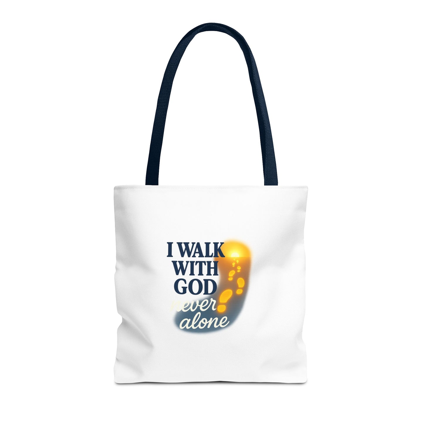 Inspirational Tote Bag - I Walk With God, Faithful Gift, Religious Accessory, Everyday Use, Church Bag