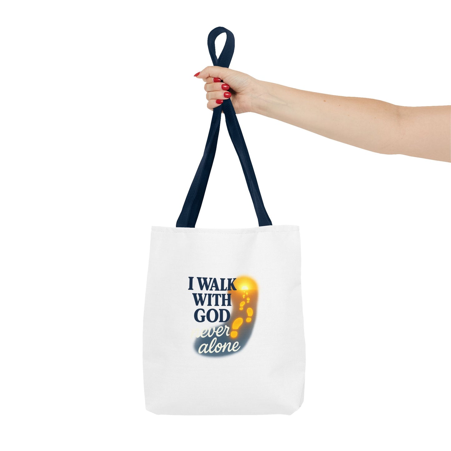 Inspirational Tote Bag - I Walk With God, Faithful Gift, Religious Accessory, Everyday Use, Church Bag