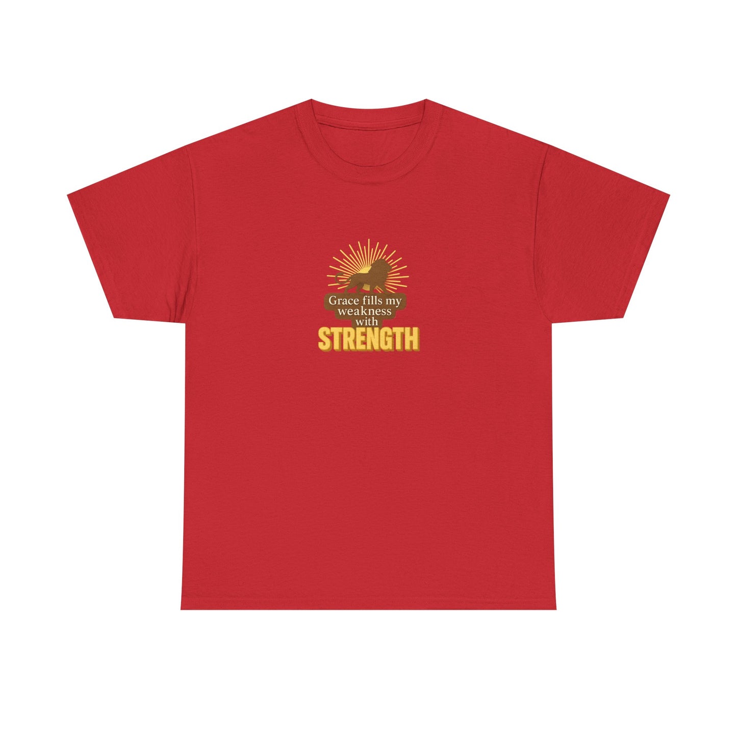 Grace Fills My Weakness with Strength – Inspirational Unisex Heavy Cotton Tee