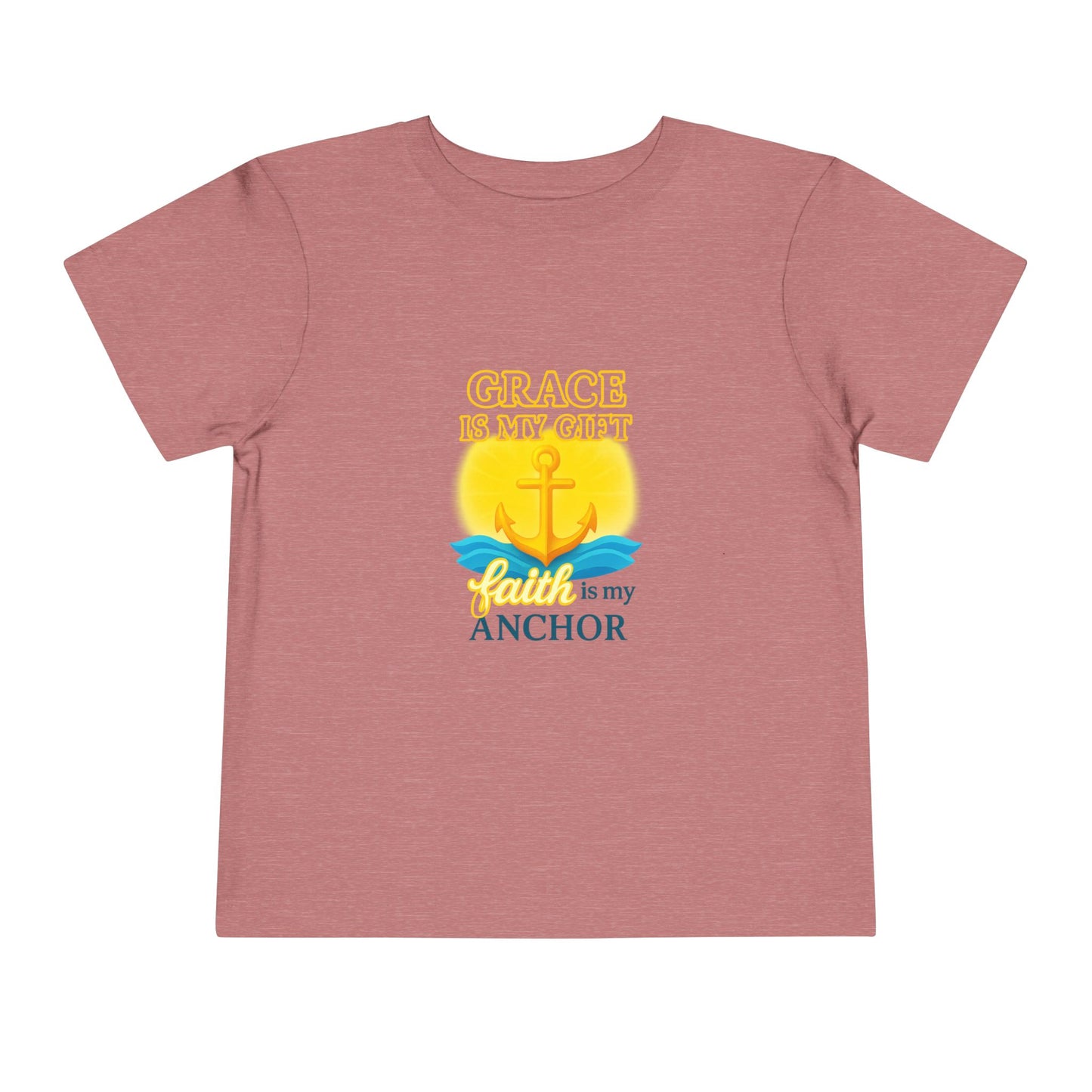 Grace is My Anchor Toddler Tee — Nautical Faith Shirt