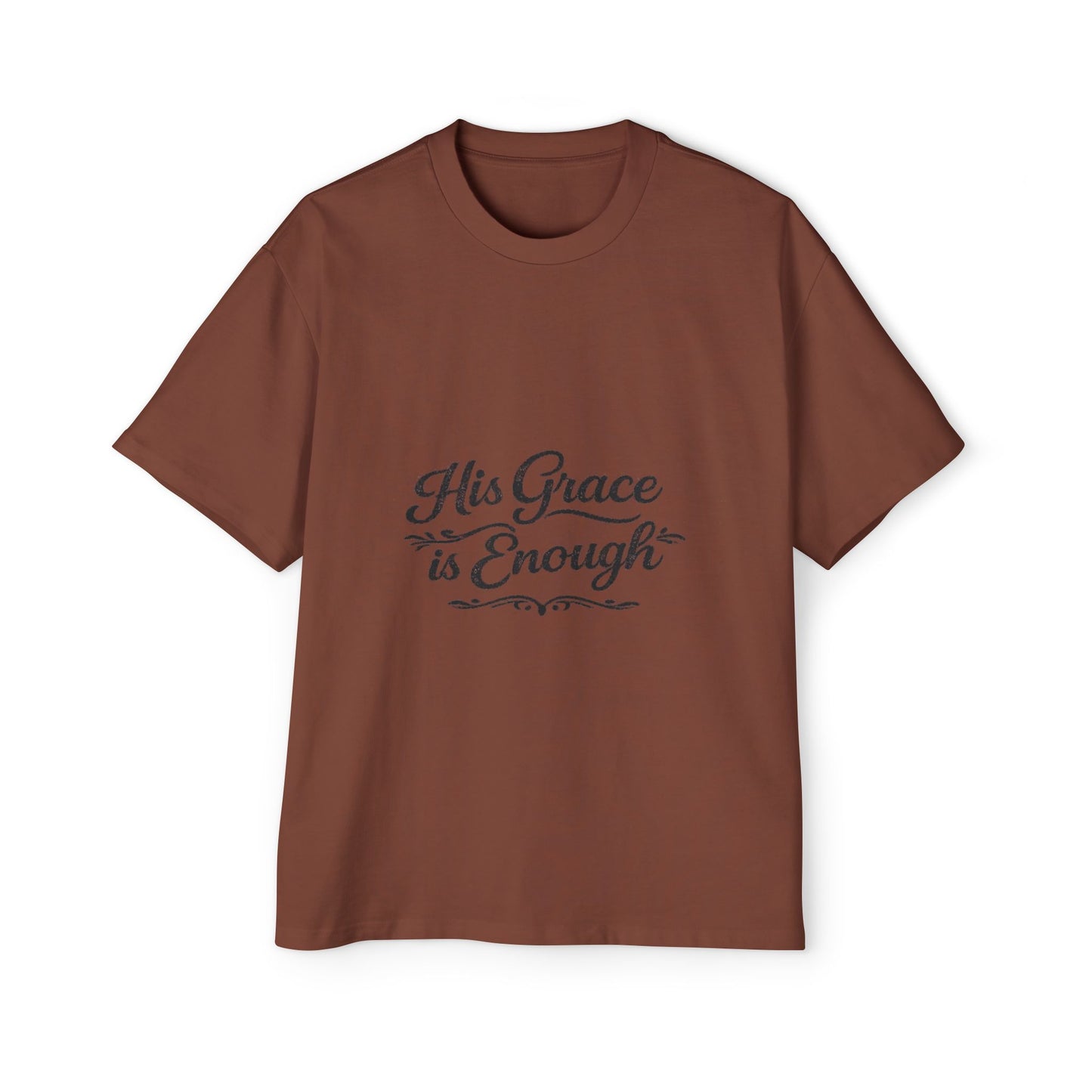 “His Grace Is Enough” Faith-Based Oversized T-shirt
