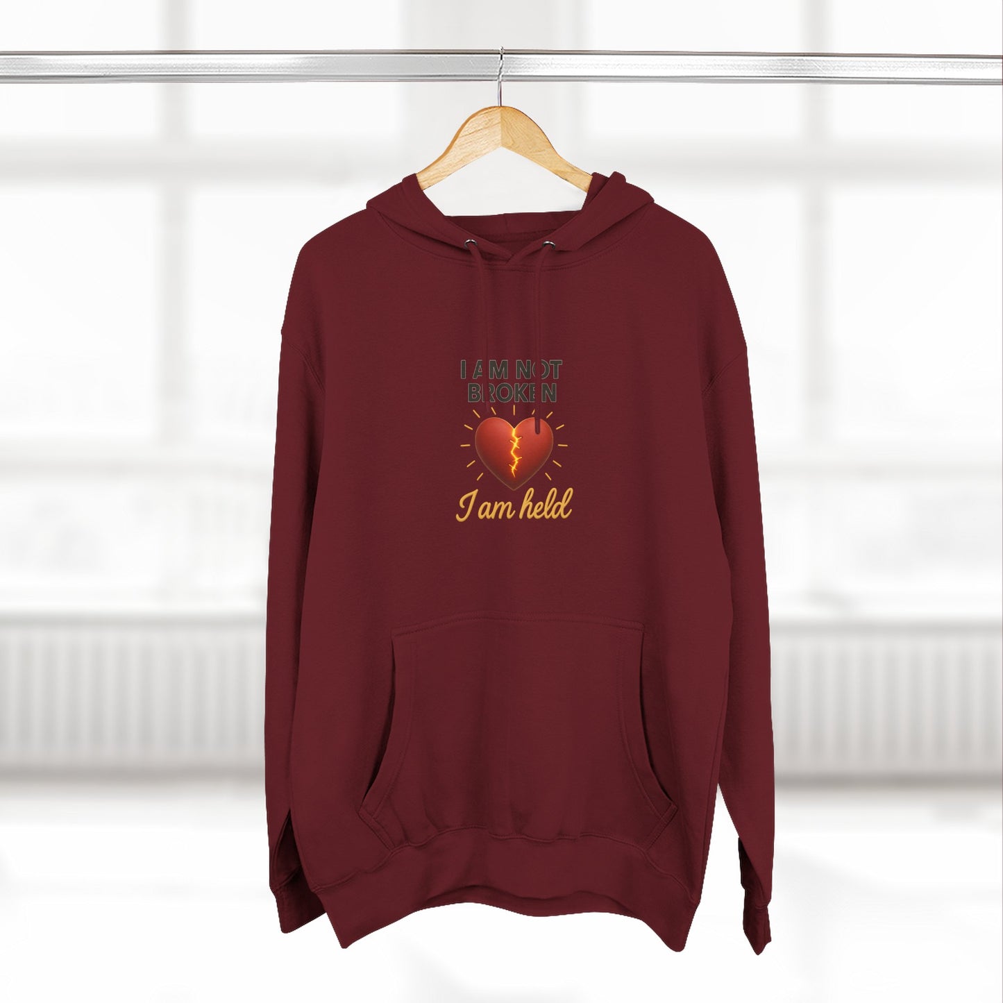 I Am Not Broken – Inspirational Hoodie for Strength, Healing & Self-Love