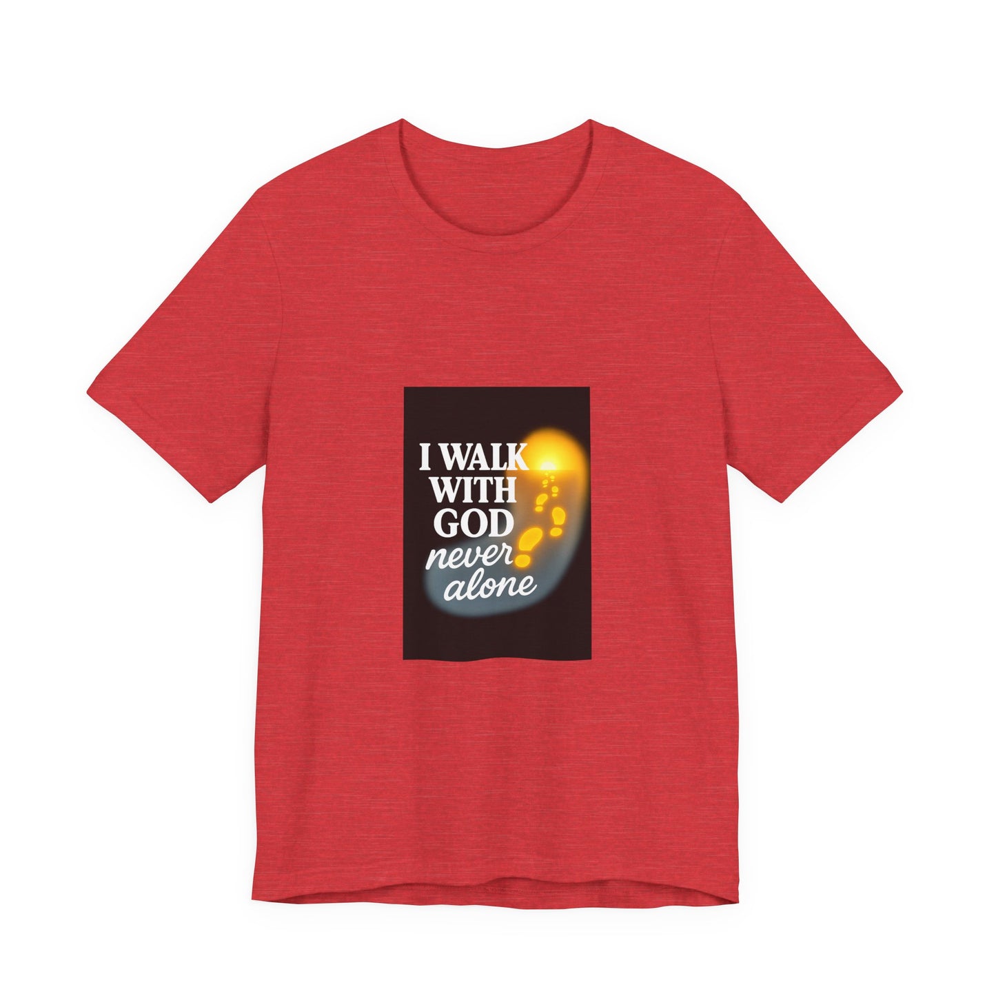 Inspirational Unisex Tee - 'I Walk with God, Never Alone' for Spiritual Wear, Faith-Based Gifts, Christian Apparel, Daily Motivation, [...]