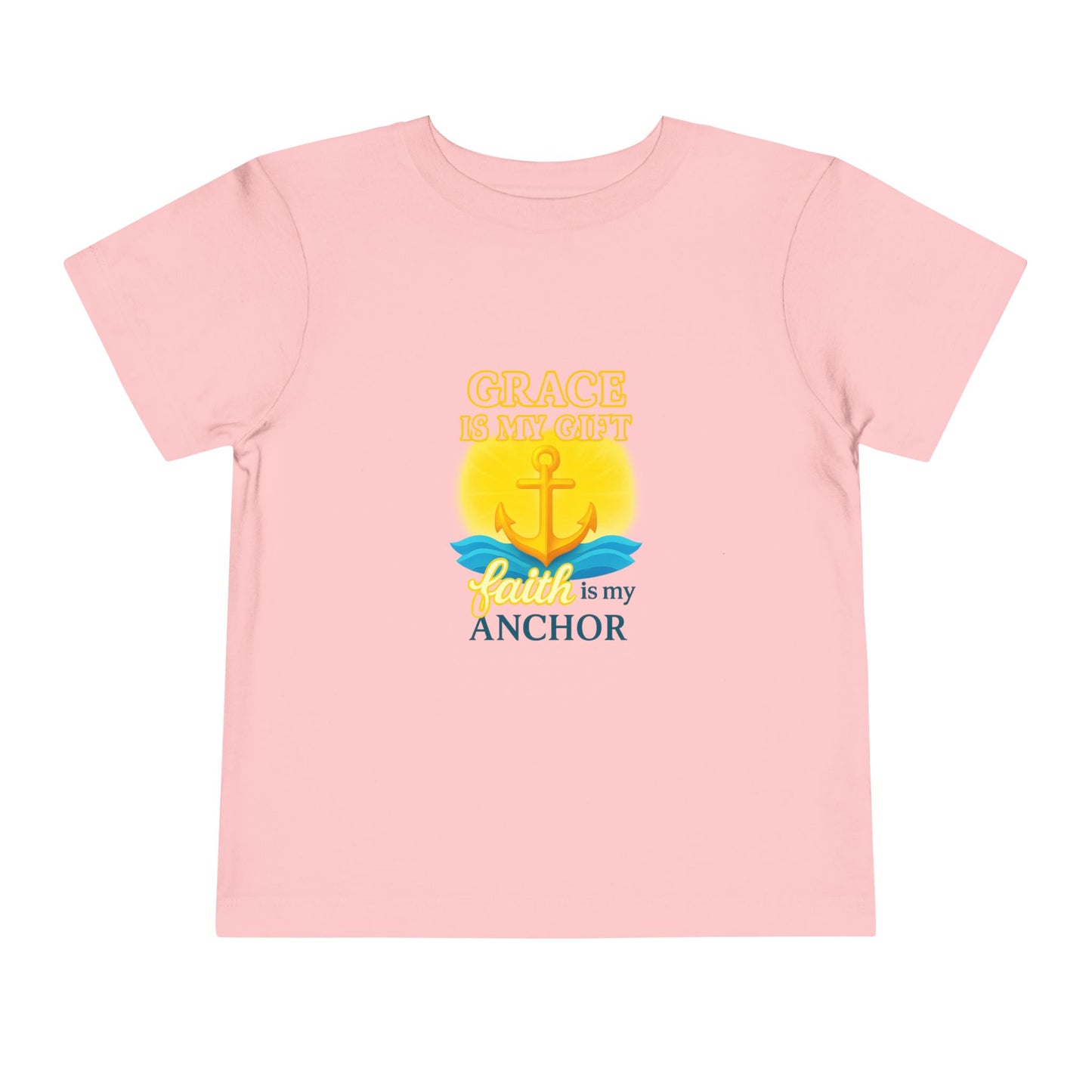 Grace is My Anchor Toddler Tee — Nautical Faith Shirt