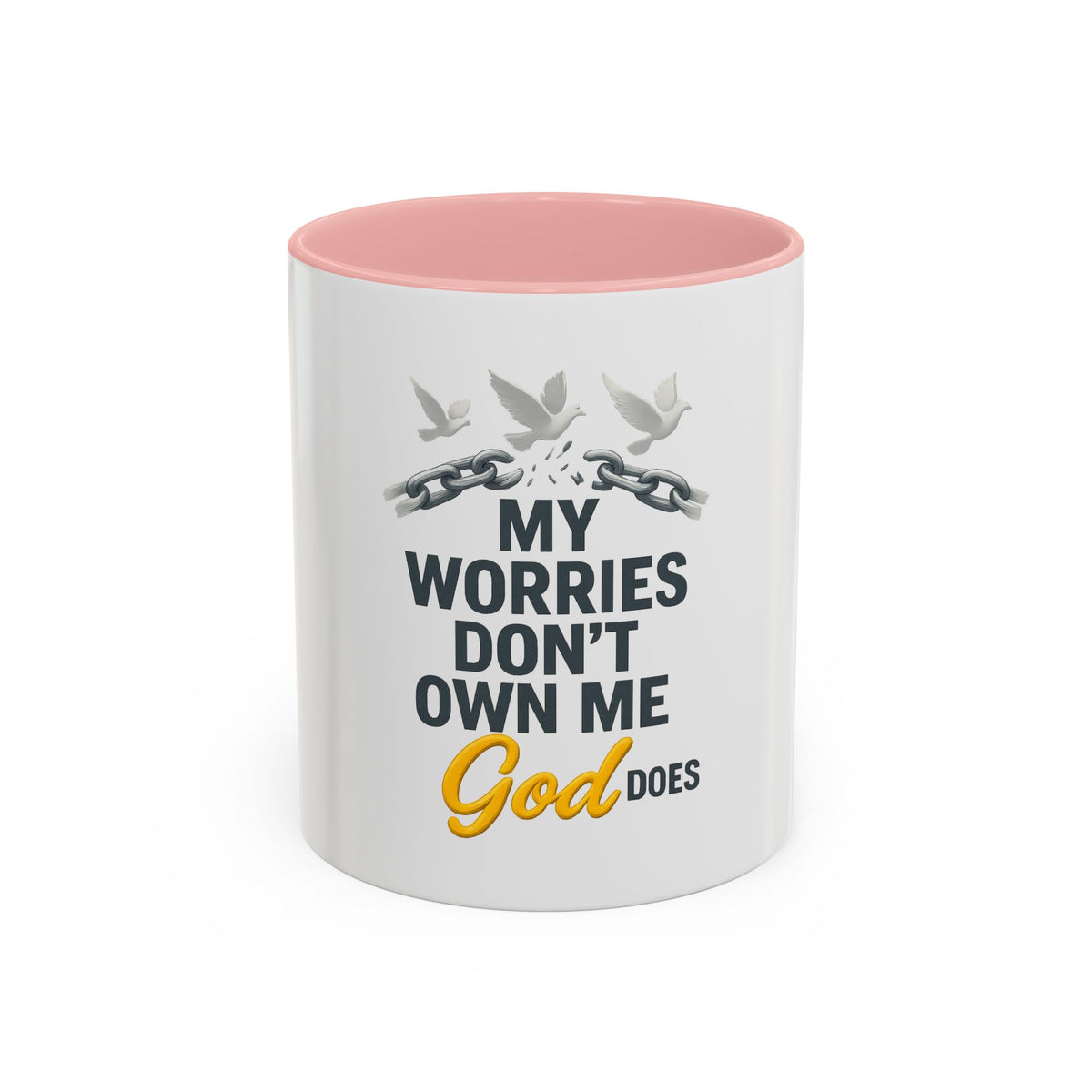 Faith-Inspiring Accent Coffee Mug - Motivational Gift for Coffee Lovers, Ideal for Birthdays, Holidays, Relaxation, Couples