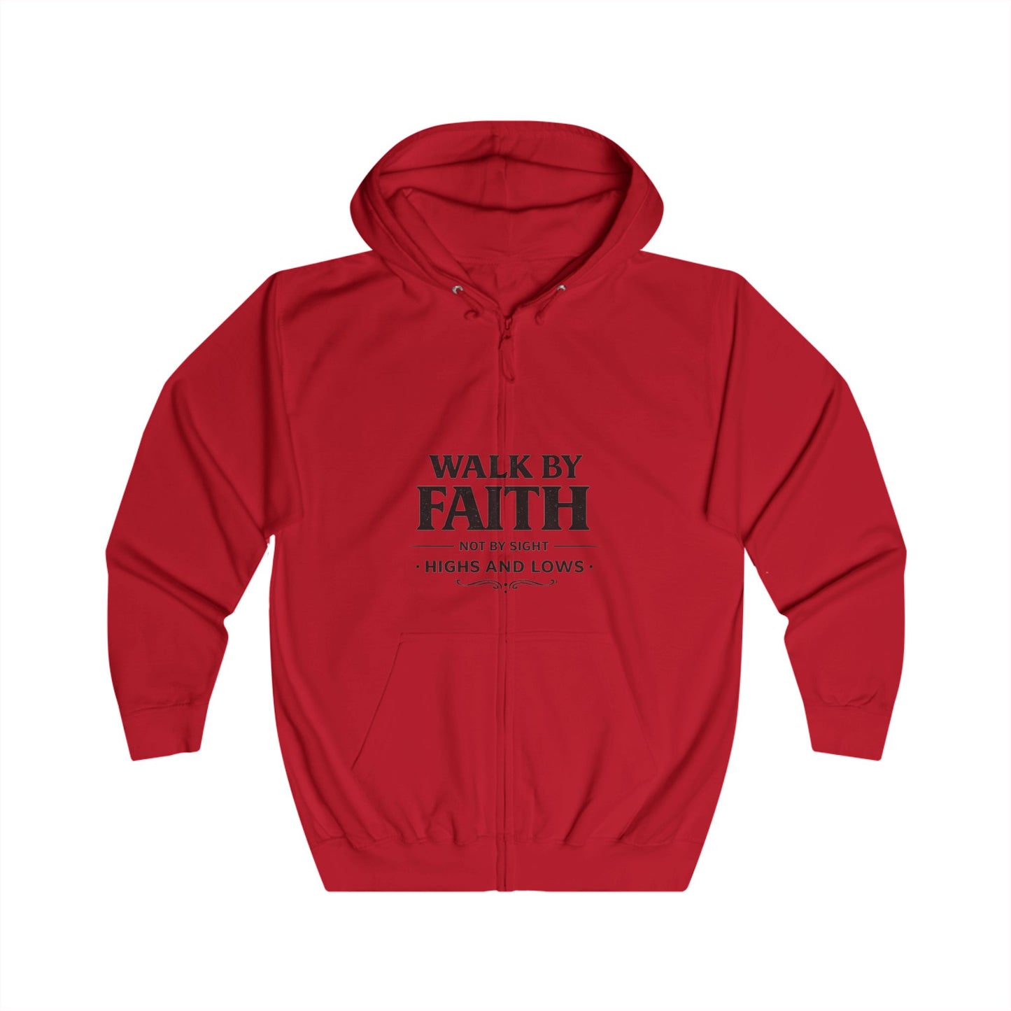 Walk by Faith Zip Hoodie — Christian Inspirational Full-Zip Hoodie