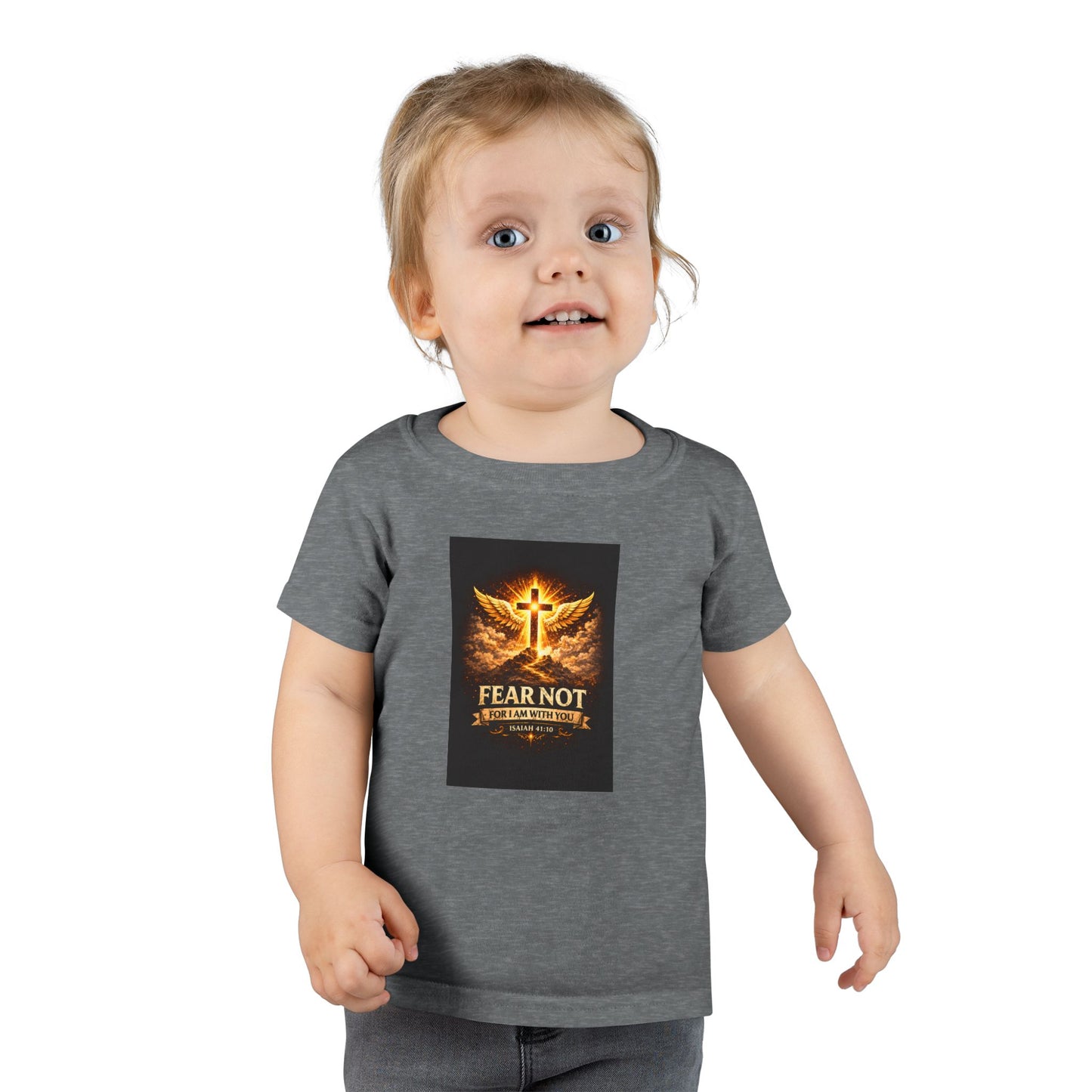 Toddler T-Shirt - Fear Not, Guardian Angel Cross Graphic