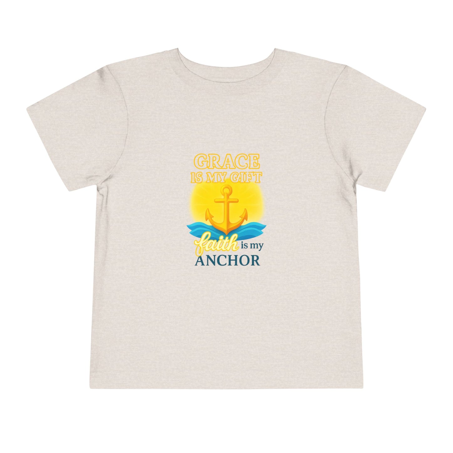 Grace is My Anchor Toddler Tee — Nautical Faith Shirt