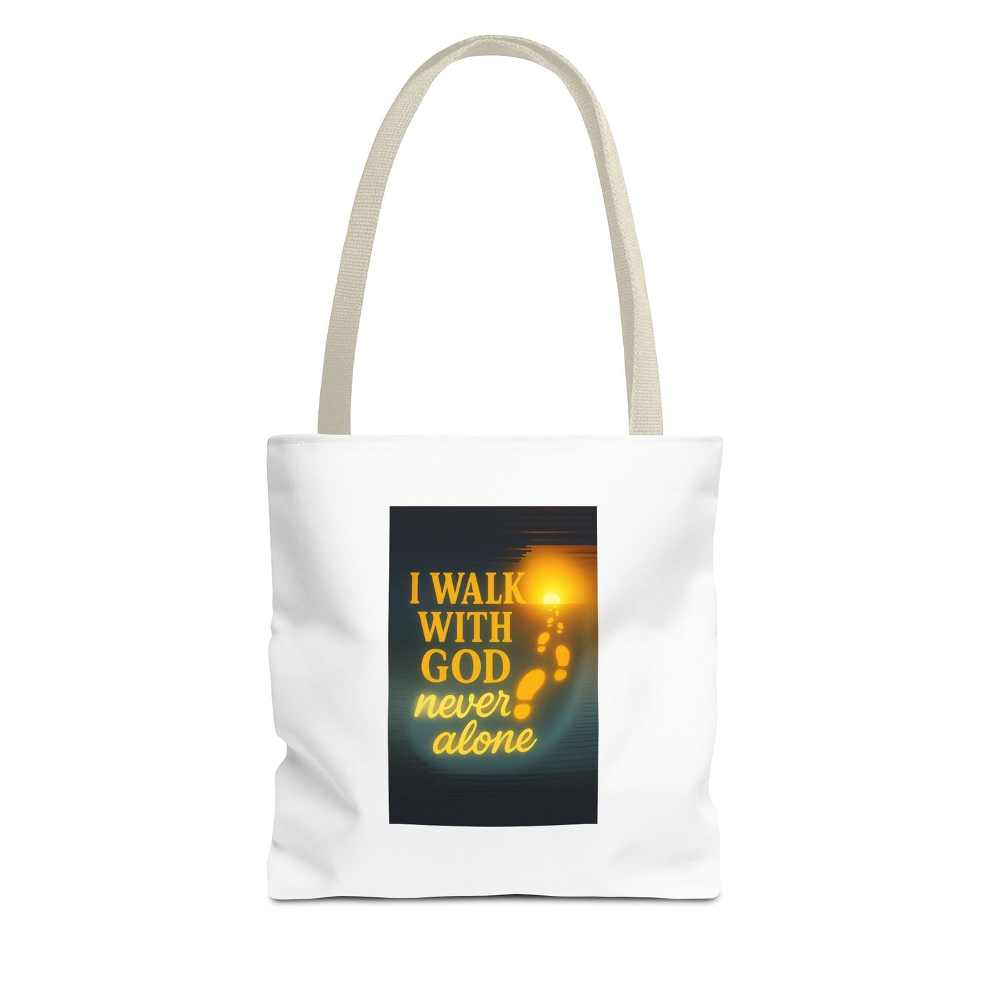 Inspiring God Walk Tote Bag, Motivational Quote Bag, Faith-Based Carryall, Gift for Believers, Christian Tote