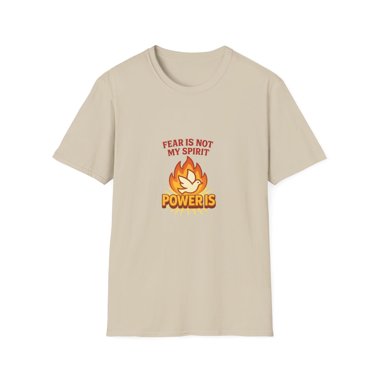Fear Is Not My Spirit T-Shirt – Empowering Unisex Softstyle Tee for Strength & Positive Living