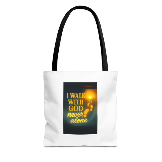 Inspiring God Walk Tote Bag, Motivational Quote Bag, Faith-Based Carryall, Gift for Believers, Christian Tote