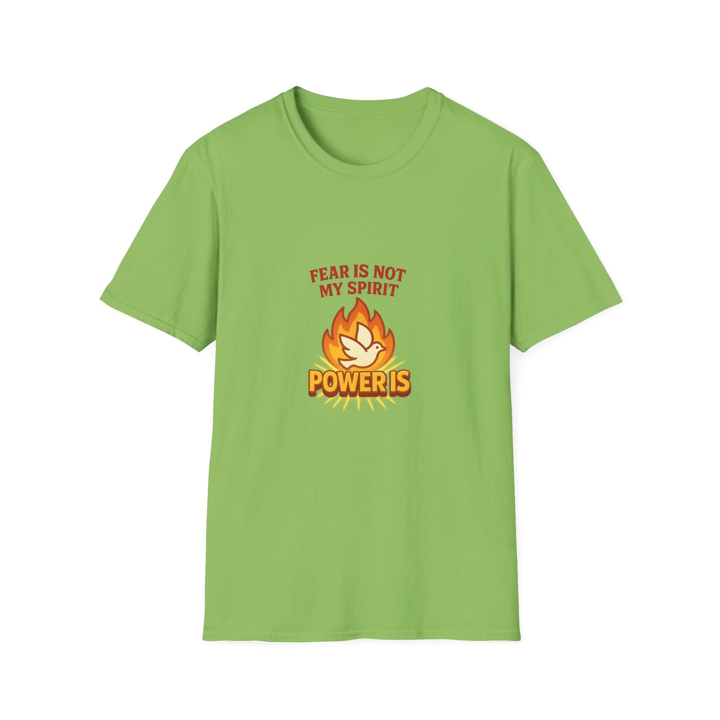 Fear Is Not My Spirit T-Shirt – Empowering Unisex Softstyle Tee for Strength & Positive Living