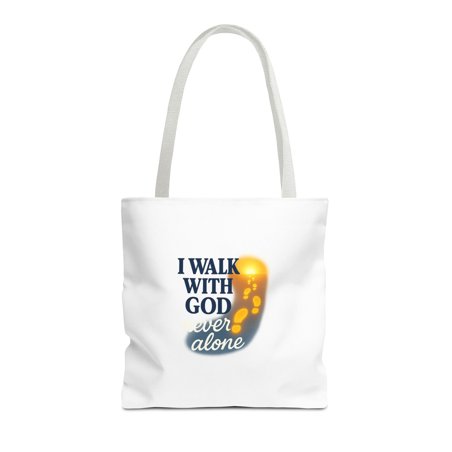 Inspirational Tote Bag - I Walk With God, Faithful Gift, Religious Accessory, Everyday Use, Church Bag
